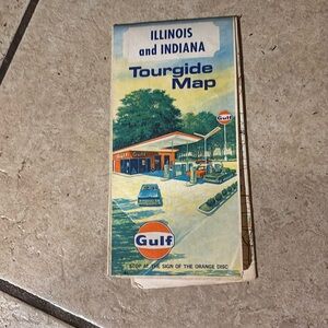 Vintage Illinios/Indisna road map.  Remember these folding maps?